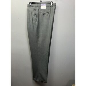 Kenneth Gordon Mens 38x32 Merino Worsted wool plaid USA Cuffed Vtg Deadstock NEW